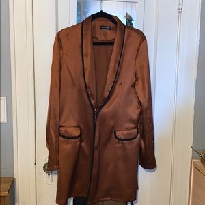 PrettyLittleThing Bronze blazer dress